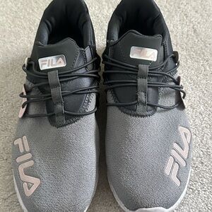 Fila Womens Slip on Gray and and Pink Sneakers
